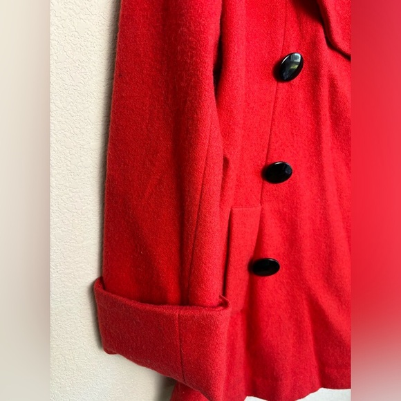 Vintage Newport News Red Wool Pea Coat 12 - Picture 3 of 11